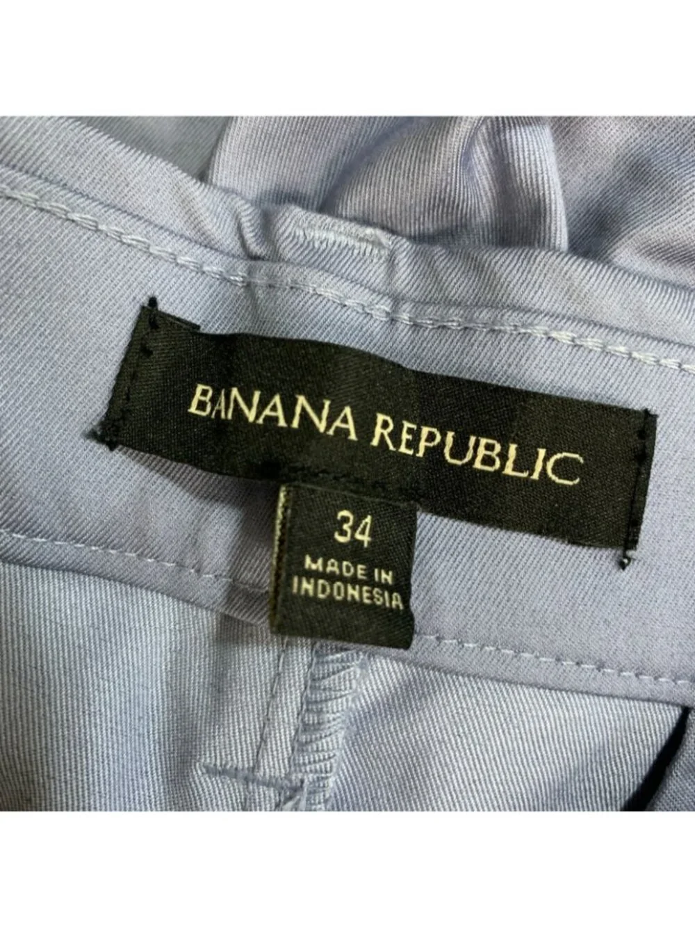 NWT Banana Republic Men's Stretch Chino Shorts 34 Blue Quick Dry F1895